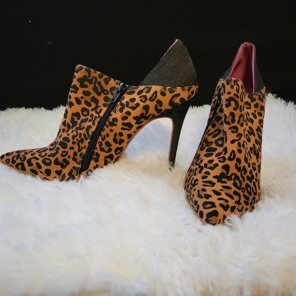 Gorgeous Shoe Republic Denim & Leopard Boot shoes